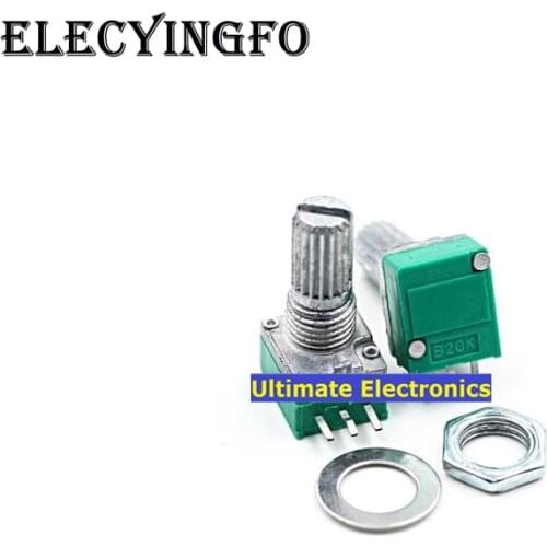 5PCS 3feet RK097N Single Potentiometer B 5K / 10K / 20K / 50K / 100K Audio / Power Displacement