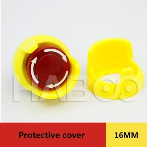 5pcs/lot shipping free HBD16-F4R1 emergency stop switch protection cover dia.16mm yellow color