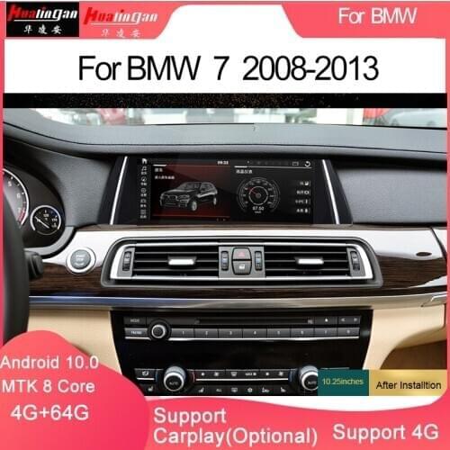 Hualingan(1007)Bmw7Series F01/F02/F03 CIC 10.25"Android10Car Stereo Multimedia DAB OBD AUX USB 4g Wifi Apple CarPlay
