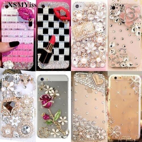 Rhinestone Diamond Cover Case For iphone 12 11 Pro Max Xs Max XR Luxury Bling Shell soft Phone Case For iPhone 6 6S 7 8 Plus