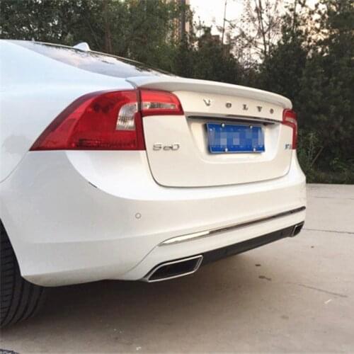 For Volvo S60 S60l S60L Spoiler 2012 2013 2014 2015 2016 2017 High Quality ABS Material Car Rear Trunk Wing Accessories Body Kit