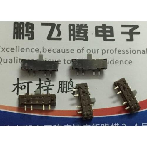 10PCS/lot Imported Japanese ALPS SSSS212301 micro patch toggle switch 4 feet 3 gear side dial slide switch