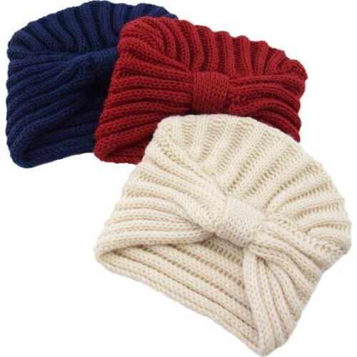 Bowknot Indian Hat, Woolen Hat, Knitted Hat, Hooded Hat, Bohemian Toe Cap, Autumn and Winter Flat Cap