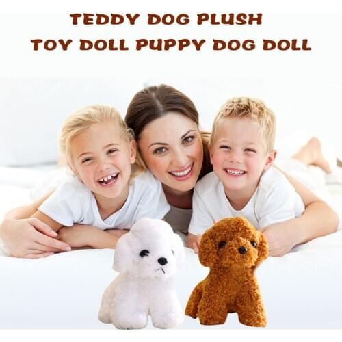 Simulation teddy dog plush toy puppy doll children gift 25CM Soft cotton Reversible Plush Doll Filled Stuffed Child Toy
