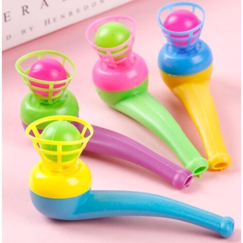 Floating Random Colors Classic Retro Childrens Toys Party And Parent-child Activ Suspension Blowing Ball Tube Toy Kids Gift