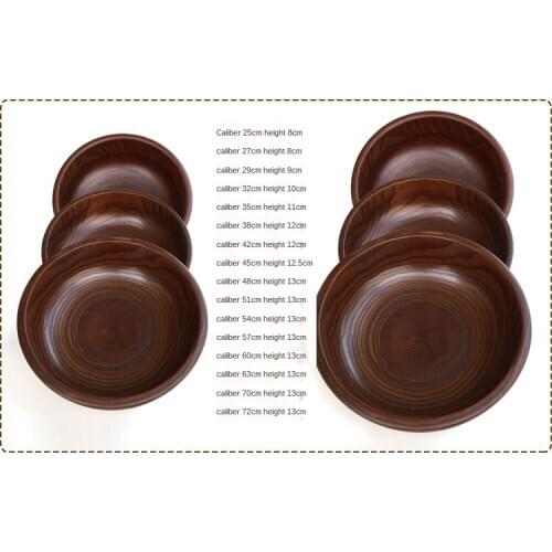 Creative Mixing Bowl Jujube wood Wooden Environmental King Wooden Bowl Solid Wood and the Basin Spot Wholesale Customized