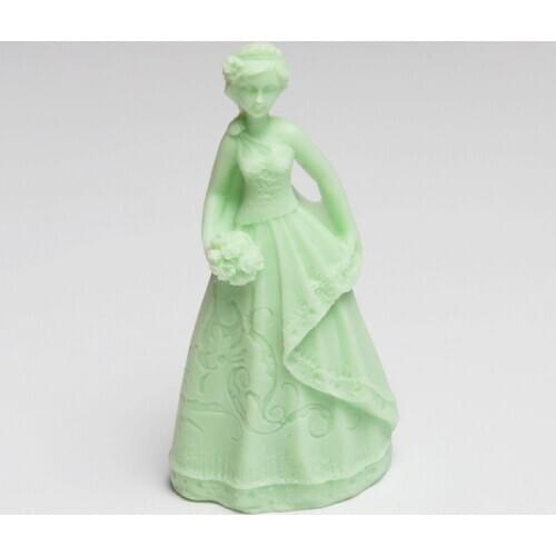 Luyou The Bride Shape Wedding Cake Top 3D Silicone Fondant Cake Lace Mold For Cake Decorating Tools FM1174