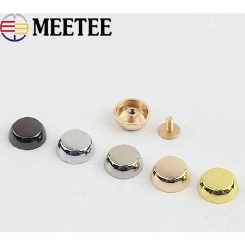 10/20pcs 13mm Metal Bucket Nails Buckle for Bag Foot Spikes Hardware Decorative Studs Button DIY Lesther Screws Rivet Buckles