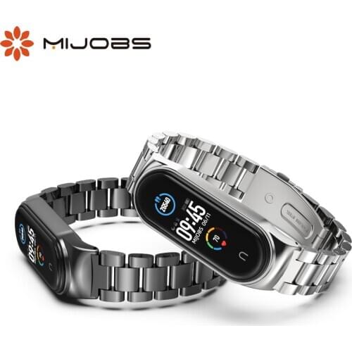 For Mi Band 5 Strap Pulseira Bracelet for Mi Band 4 NFC Wristbands Metal for Xiaomi Correa Opaska Miband 3 Watch Global Version