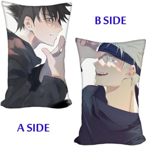 Anime Jujutsu Kaisen Gojo Satoru Pillow Case Cushion Hold Sofa Decor Itadori Yuuji DIY Custom Pillow Cover 40x60cm