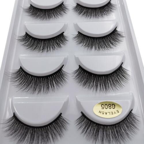 5Pairs mink eyelashes false eyelash natural long faux eye lashes handmade 3d mink lashes for makeup lash mink cilios maquiagem
