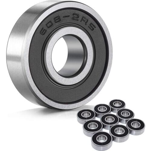 100Pcs 608-2RS Skateboard Bearing,Rolling Bearings Silver, 8X22X7mm