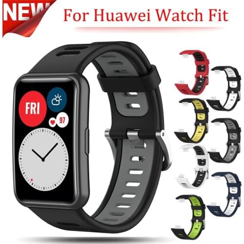 Watchband For HUAWEI Watch Fit Strap Silicone Wrist Band Replacement Bracelet Wrist band Sports Woman Man Soft Correa With tools