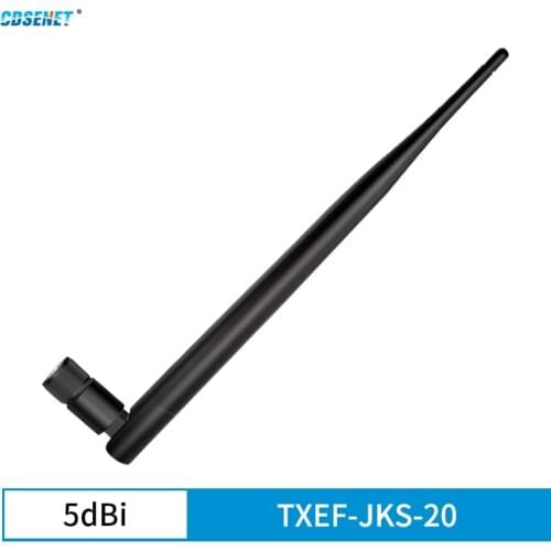 5pcs Wifi 5dBi Rubber Antenna 2.4GHz 5.8GHz Dual-band High Gain Omni L-type Antenna SMA-J for Routor Network Card TXWF-JKS-20