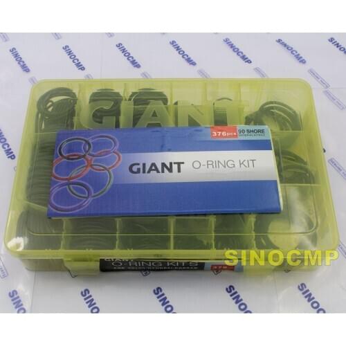 SINOCMP 376PCS O Ring Box For Volvo EC460 EC460LC Excavator