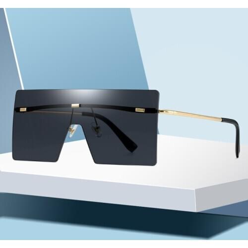 Vintage Oversized Square Sunglasses Women Luxury Brand Big Frame Women Sun Glasses Black Fashion Gradient Female Glasses Oculos