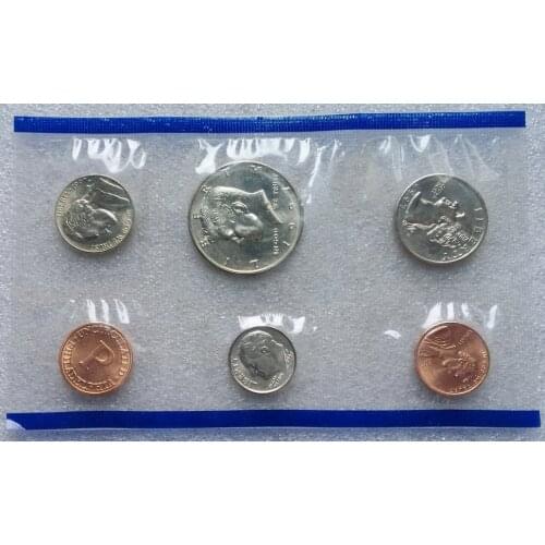 U.s. 1997 1.5.10.25.50 Cents Full Set 6 Pieces Unc Real Original Coins Collection