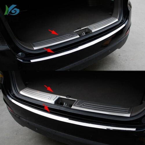 For Hyundai IX35 2010-2014 2015 Car Rear Bumper Trunk Door Sill Boot Step Protector Plate Cover Trim Styling Stainless Steel