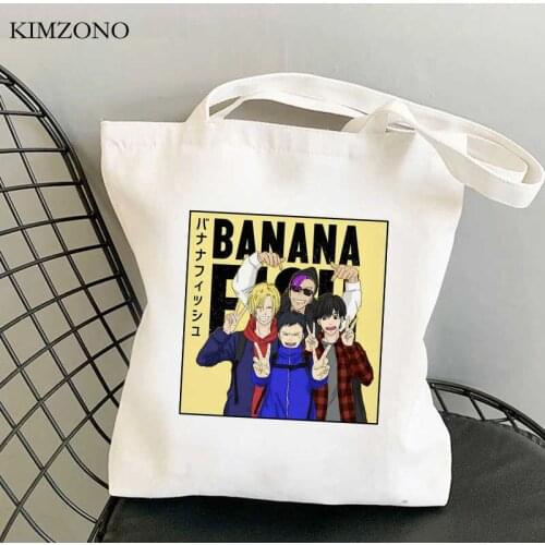Banana Fish shopping bag handbag bolsa canvas shopping bolsas de tela bag boodschappentas bolsas reutilizables sac toile