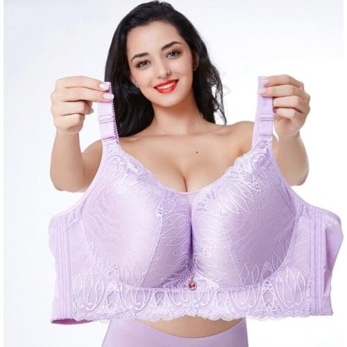 Women Thin Cotton Bra Drop-proof Lace Underwear Big Cup Sexy Prevent Light Loss Push Up Plus Size Cup Underwear