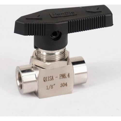 1/8" BSP Euqal Female 304 Stainless Steel Shut Off Ball Valve Water Gas Oil 2.5Mpa