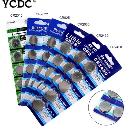 POSTHUMAN 10Pcs/2Pack cr2032 cr2016 cr2025 cr2330 cr2430 cr2450 cr 2032 3V Lithium Coin Cell Button Battery For Watch Calculator
