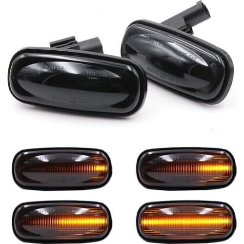2X Amber Dynamic Flowing LED Side Marker Light For Land Rover Discovery 2 1999-2004 Defender Freelander 1 2002-2005