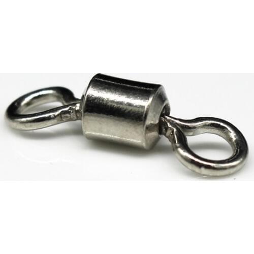 200pcs High Quality Fishing Swivels Ball Bearing Rolling Swivel Solid Rings Hooks Connector Accessories 2# 4# 6# 8# 10# 12