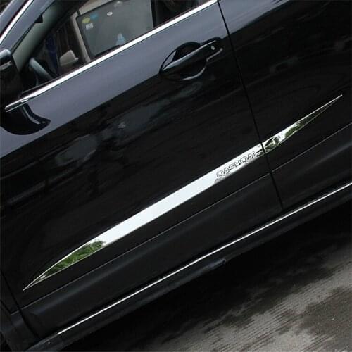 For NISSAN Qashqai 2016-2019 Chrome Door Side Line Body Molding Trim Cover Garnish Accent Strip 4pcs