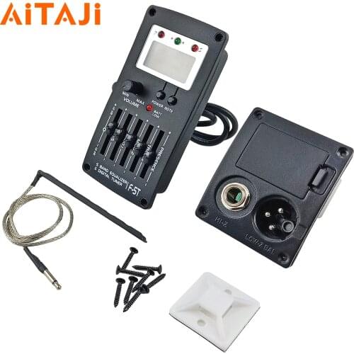 5-Band Guitar EQ Preamp Pickup Electric Box Pick-up Piezoelectric Ceramics Acoustic Classical Guitar Equalizer Accessories