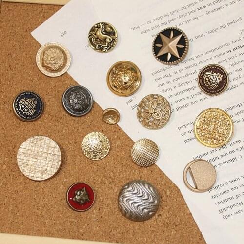 5pcs Metal Coat Buttons For Clothing Garment Sweaters Pants Coat Decorations Sewing Accessories Wholesale