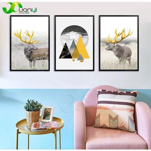 Abstract Deer Painting Canvas Art Print Pictures Prints On Canvas Poster Wall Decoration Pictures For Living Bed Room Unframed