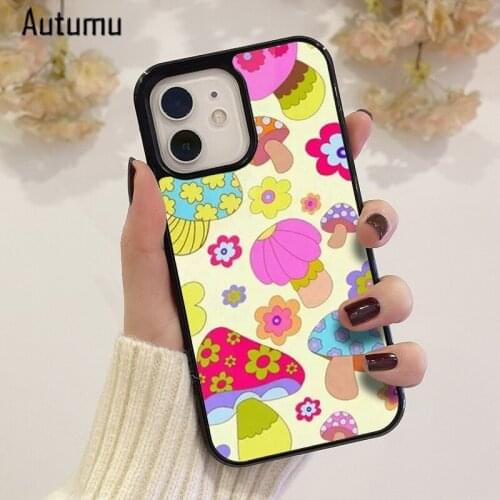 Phone Case for iPhone 12 mini X XS XR 11 Pro Max SE 2020 5 6 6S 7 8 Plus Samsung Galaxy S8 S9 S10 S20 S21 Groovy Shroom Cover