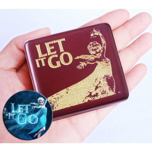Sinzyo Handmade Wooden Let it go Music Box birthday Gift For Christmas/Birthday/Valentines day gift box Wine red