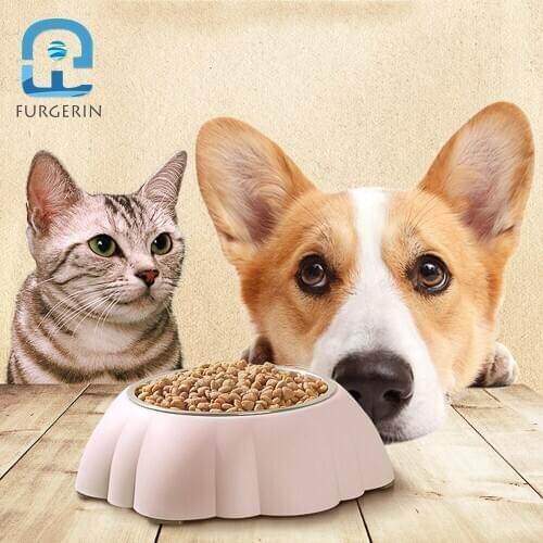 FURGERIN Dog Bowl cat bowl Cat Food Water Pet Feeder for dog food container Pets Dog Bowls Stainless Steel PP 400ml