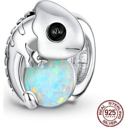 Fit 3MM bracelet jewelry charms 925 sterling silver chameleon charm beads for women fashion jewelry making birthday gift DIY