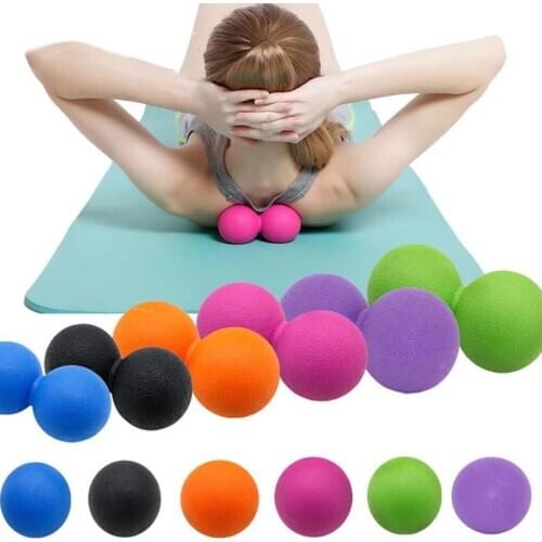 Fitness Peanut Massage Ball Relaxing Relieve Pain Lacrosse Pilates Yoga Gym Fascia Ball Body Exercise Equipment Balls