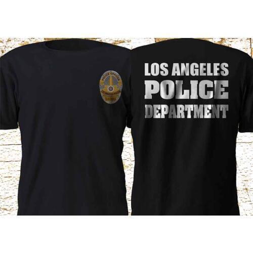 New Lapd Los Angeles Police Department Swat Black 2020 Summer Brand 100% Cotton Hip Hop Fitness Clothing Men T Shirt