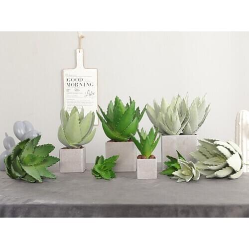 Artificial Succulent Simulation Plants Fake Aloe Cactus Landscape Flower DIY Faux Flowers Cute Kawaii Creative Accessories