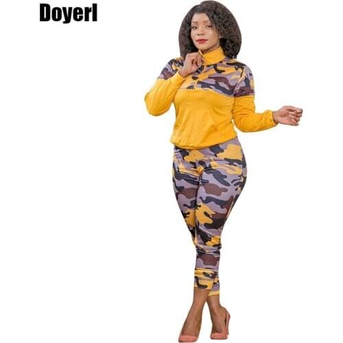 Camo Tracksuit Women Sportwear Jogging Femme Plus Size Women Clothing Two Piece Set Top and Pants Sweat Suits Women 2 Piece Set