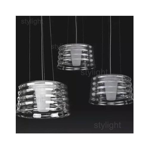 Creative wave pendant lamp novelty glass pendant modern simplistic design suspension light for dinning room living room