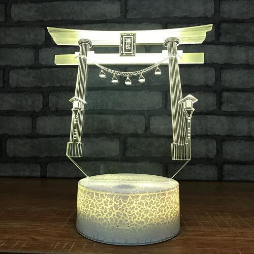 Creative Gift Colorful Discolourful Night Light Touch Sensing 3d Lamp Led Eye Protection Usb Led 3d Light Fixtures