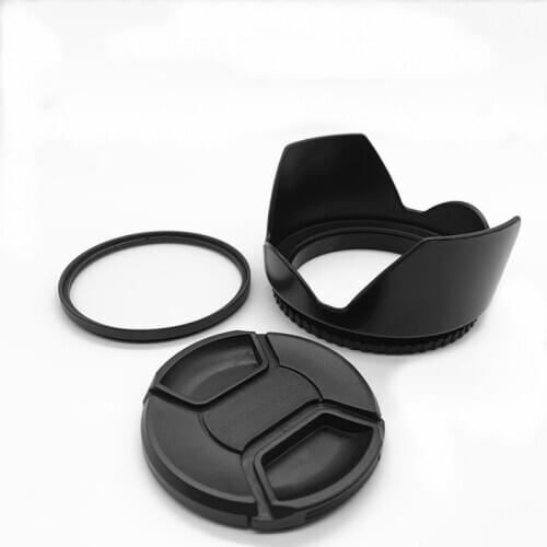 58mm Lens Hood Cap UV Filter for Canon EOS 1100D 60D 18-55m 60D 55-250mm ,550D 500D T1i XTi XSi XS
