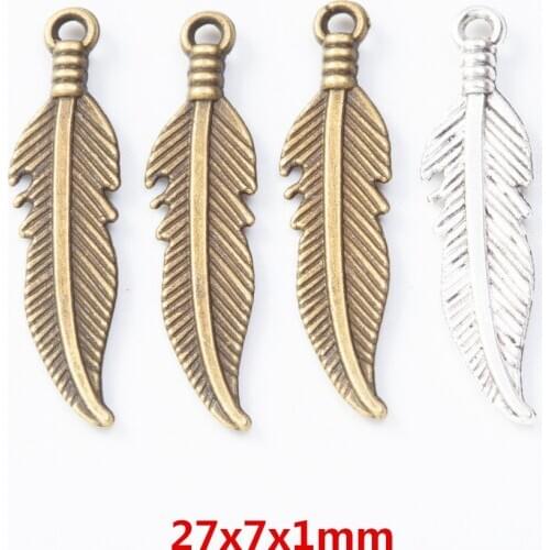 100 pieces of retro metal zinc alloy leaves pendant for DIY handmade jewelry necklace making 7978