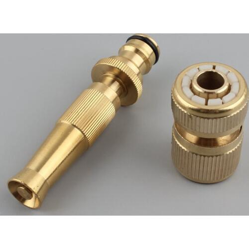 Brass 1/2'' High Pressure Car Washing Water Gun Quick Connector 1/2'' Garden Watering Adjustable Direct Sprinkler Drainage Joint