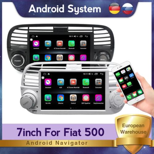 MEKEDE 7inch HD Android Car DVD Player For FIAT 500 Multimedia GPS Navigation 1 Din Car Radio Stereo Autoaudio WIFI Buit in DPS