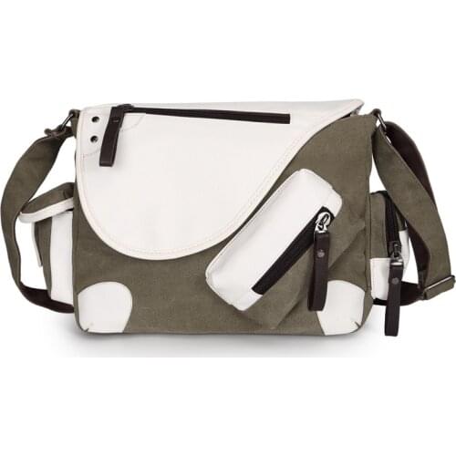 New Women Fashion Canvas Messenger Bag Teenager Student School Bookbag Boys Girls Crossbody Handbag Casual Travel Shoulder Bags