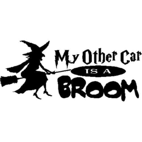 15.2CM*6.5CM Witch My Other Car Is A Broom Car Truck Auto Decal Sticker Car Sticker Accessories Stickers Black Sliver C8-1122
