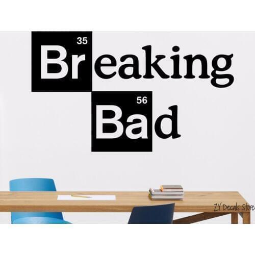 Breaking Bad Logo Wall Decal Movies Cinema Vinyl Sticker Art Decor Mural Removable Art Mural Home Window Decoration L565