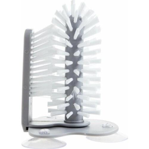 Newest Cup Brush Suction Wall Lazy Cup Brush Glass Gray Cleaning Brush Kitchen Rotating Cleanning Tool For Kitchen